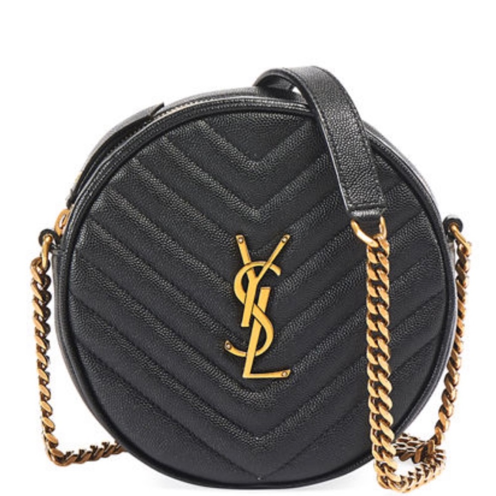SOLD Authentic YSL round camera bag